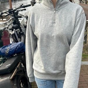 Brandy Grey QuarterZip (Missy Sweatshirt)